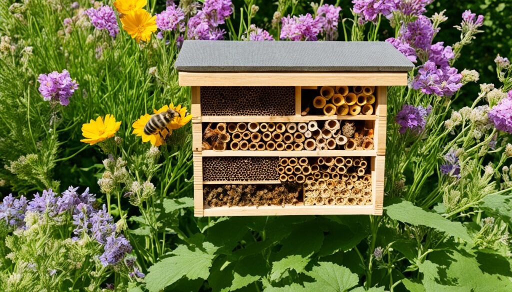 bee hotel installation and placement